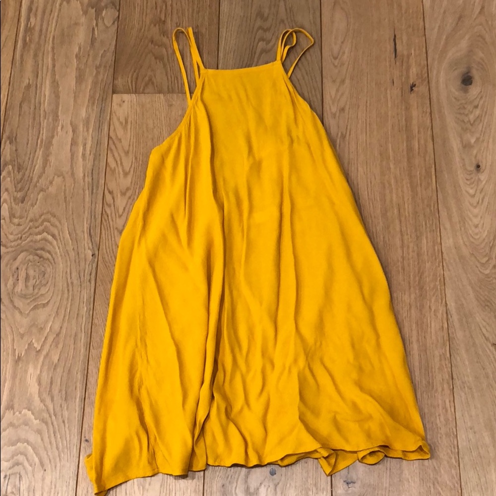 Yellow spaghetti strap dress